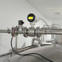 Débitmètre électromagnétique de haute précision certifié CE pour liquides conducteurs (eau) avec brides, disponible en version OEM