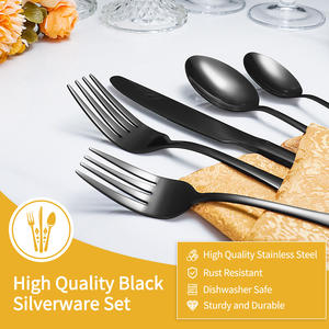 Venta caliente Metal Boda Cuchillo Tenedor Cuchara Cubiertos de lujo Juego de cubiertos de alta calidad Juego de cubiertos de acero inoxidable con tijeras - Product Image 4