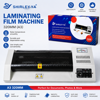 Plastifieuse thermique Shirley Ya A3/A4/A5 pour feuilles d'autocollants et photos, prix usine, machine à plastifier le papier A3