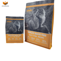 Fournisseur de la Chine personnalisé écologique 5Kg 10Kg 15Kg plastique grand fermeture éclair fond plat chat sac d'emballage alimentaire