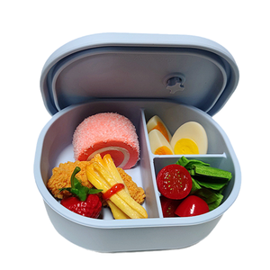 Household Reusable Silicone Bento Box with Compartments Kids Reusable Lunch <b>Containers</b> <b>Kitchen</b> <b>Storage</b> - Product Image 1