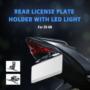 XXUN-Soporte de luz trasera para motocicleta, accesorio para placa de matrícula, eliminador de guardabarros limpio para <span class=keywords><strong>Kawasaki</strong></span> <span class=keywords><strong>ZX</strong></span> <span class=keywords><strong>6R</strong></span> <span class=keywords><strong>2019</strong></span> 2020 - Product Image 2