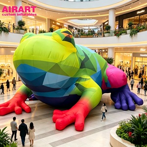 Escultura de Rana Geométrica Colorida a Gran Escala para Decoración de Parques Temáticos - Product Image 6