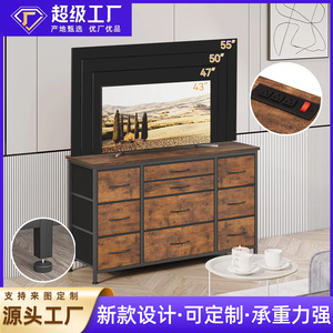 Wholesale cross-border used American-style <b>TV</b> cabinet for <b>small</b> bedrooms, simple floor-standing light luxury <b>TV</b> cabinet. - Product Image 5