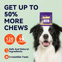 Pereda Alergi Anjing, Kunyahan Lembut, Pemrosesan OEM, Alergi Musiman, Anti Gatal, Pendukung Imunitas, Minyak Ikan, Vitamin & Mineral