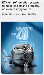 <span class=keywords><strong>ตู้</strong></span><span class=keywords><strong>แช่</strong></span>แข็งแสดงสินค้าแบบไฟฟ้าเชิงพาณิชย์ ผลิตน้ำแข็งก้อนได้ 17 กก. ต่อวัน ความจุเก็บน้ำแข็งก้อน 33 ปอนด์ เครื่องทำน้ำแข็งก้อน - Product Image 3