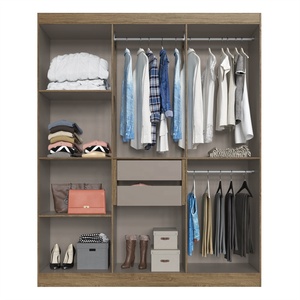 Armario de Estilo Moderno ESSENTIAL de 6 Puertas y 2 Cajones, Mueble de Dormitorio para el Hogar, Aglomerado de Madera, Color Madera, Diseño Superior Brasileño, Cerámica - Product Image 3