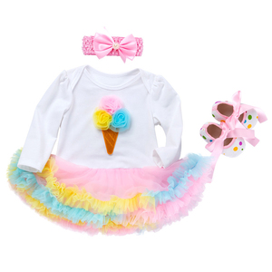 Commercio All'ingrosso Manica Lunga Del Bambino di Compleanno Del Partito Del <span class=keywords><strong>Vestito</strong></span> Della Ragazza <span class=keywords><strong>Minnie</strong></span> per 1 Anno con La Fascia Dei Capelli - Product Image 1