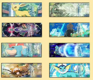 Nouvelle série de billets en acrylique Poke <span class=keywords><strong>Monna</strong></span>, collection de jouets, Pikachu rare, Charmander, billets laser, jeu de cartes pour enfants - Product Image 5