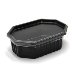 Nguồn Nhà Máy Hộp Đựng Thực Phẩm Nhựa PET Màu Đen Tùy Chỉnh 250Ml Có Nắp Đậy - Product Image 6