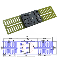 Plaque adaptatrice rail DIN 35 mm, pince de fixation rapide et facile, crochet à ressort, panneau isolant en plastique noir, OEM