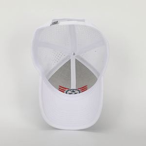 Gorra de Béisbol Deportiva Personalizada de Alta Calidad, 6 Paneles, 100% Poliéster, Logotipo Bordado, Perforada con Corte Láser, Gorra Blanca al por Mayor - Product Image 6