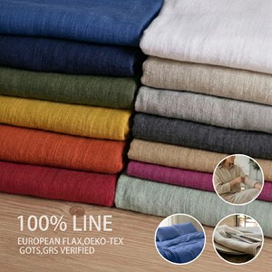 Органическая ткань из 100% чистого льна прямо с фабрики, натуральный стираный лен, текстиль из окрашенной в массе льняной пряжи для одежды, рубашек, платьев - Product Image 1