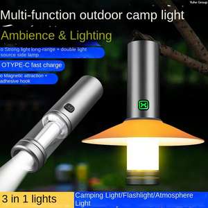 <b>Outdoor</b> Portable IP54 Waterproof Aluminum+ABS LED Spotlight Camping Tent Torch <b>Light</b> <b>Hanging</b> Dimmable Atmospheric Camping - Product Image 2