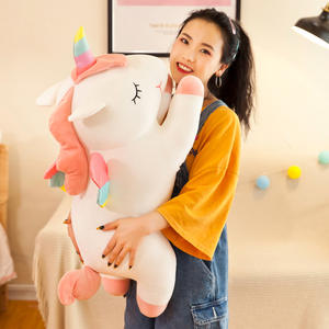 Muñeca Unicornio Transfronteriza de Terciopelo, Juguete de Peluche, Regalo <span class=keywords><strong>para</strong></span> Niñas, Almohada <span class=keywords><strong>para</strong></span> Abrazar de Animales Durmientes, Muñecas Infantiles - Product Image 1