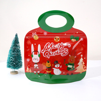 Pochette Doypack en plastique de qualité alimentaire, forme irrégulière, avec fermeture éclair et poignée, écologique, pour bonbons et snacks, très vendue pour Noël