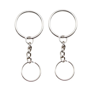 Stainless Steel Keychain 30mm Aperture 4-Link Chain 20mm <b>Ring</b> Durable Metal <b>Key</b> <b>Accessories</b> - Product Image 4