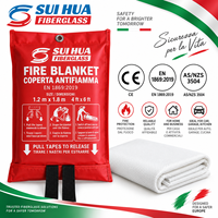 Couverture anti-feu en fibre de verre, directement de l'usine, avec sac de rangement, conforme EN 1869:2019, pour les acheteurs B2B européens soucieux de la sécurité en cuisine