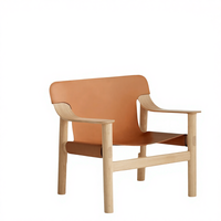 Fauteuil de détente simple nordique personnalisé par le fabricant, pour chambre à coucher, balcon, salon, simple, en PU, extérieur, en bambou, en rotin