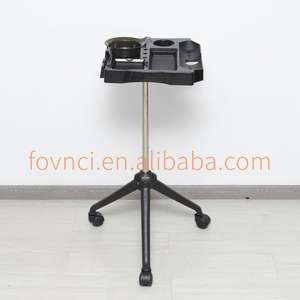 Muebles de salón profesional Carro de bandeja de herramientas de barbero de plástico de 3 ruedas para extensiones de cabello y pelucas para sala de estar y uso en hotel 1 - Product Image 2