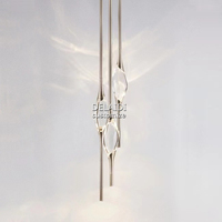Lustre en cristal créatif post-moderne, éclairage pour salon, salle à manger, lampes suspendues, lustre en cristal