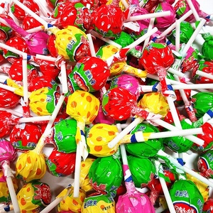 Klasik renkli top şekli lolipop meyveli lezzet nane lezzet lolipop şeker - Product Image 5