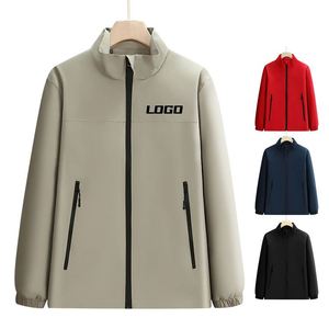 Wholesale High Quality Men's <b>Jackets</b> Casual Sports <b>Jackets</b> Customized Printed Stand Collar Outdoor Lightweight Windproof <b>Jackets</b> - Product Image 1