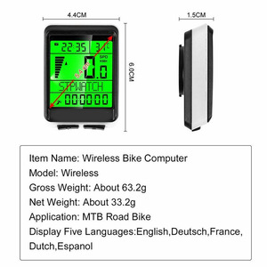 <b>Bicycle</b> Computer Wireless <b>Speedometer</b> Waterproof IP65 Display For Road Mountain Bikes - Product Image 5
