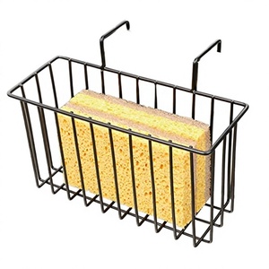 Support à éponge métallique moderne et écologique Damita avec poignées pour rangement de jouets, organiseur d'évier de cuisine, support pour brosses et égouttoir à liquide vaisselle - Product Image 2