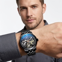 Hochwertige Automatische Mechanische Tourbillon-Uhr für Herren mit Durchbrochenem Design, Vollständigem Edelstahlgehäuse und -Armband, 2026 Neues Geschenk-Armbanduhrmodell