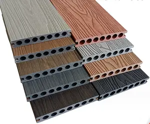 Second Generation Co Extruded Plastic Wood Material Deck Pvc Decking Outdoor Landscape Platform Floor Composite Decking