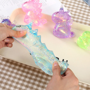 Hot Selling TPR Maltose Glitter Unicorn Pressure Release Promotional Gift Decompression Squeeze <b>Squishy</b> Toys for Kids Adults - Product Image 3