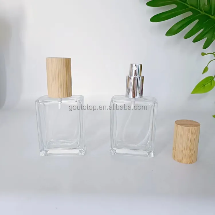 Wholesale 30ml glass perfume bottle Women's Light fragrance lasting perfume sub-bottle empty bottle wooden cover