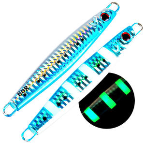 25 40g 60g 80g 100g 120 150g 180g <span class=keywords><strong>Leurre</strong></span> de pêche artificiel dur à effet lumineux coulant, jigging métallique en eau profonde, tranche pour marlin et brème - Product Image 2