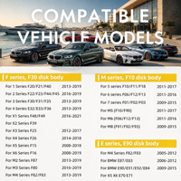 Rangkaian Setir Mobil Berbahan Serat Karbon Model Flat Bottom untuk BMW Seri 5 6 7 M5 M6 M8 F10 F90 Modifikasi 375mm