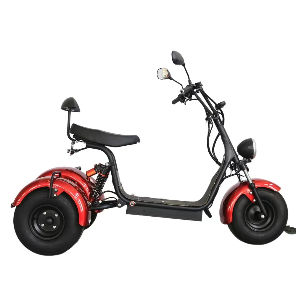 Профессиональный электрический скутер citycoco серии 1000 Вт, 60 В, 4 скорости, ускоритель, 3 колеса, толстые шины, citycoco, Электрический скутер