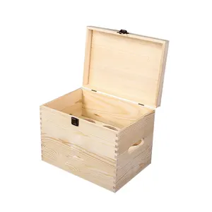 Customize Wooden Box For Bottle Wood Crate Box Wine Bottle Storage Box With Lid