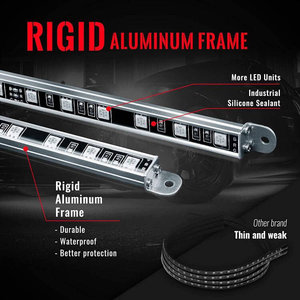 Giấc Mơ Màu RGB nhôm <span class=keywords><strong>Led</strong></span> Xe underbody đuổi theo dòng chảy từ xa ứng dụng điều khiển underglow Đèn Kit loại xe ánh sáng phụ kiện - Product Image 2