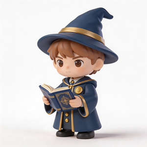 Figurine décorative en résine PVC personnalisée : Apprenti de l'Académie Magique - Product Image 1