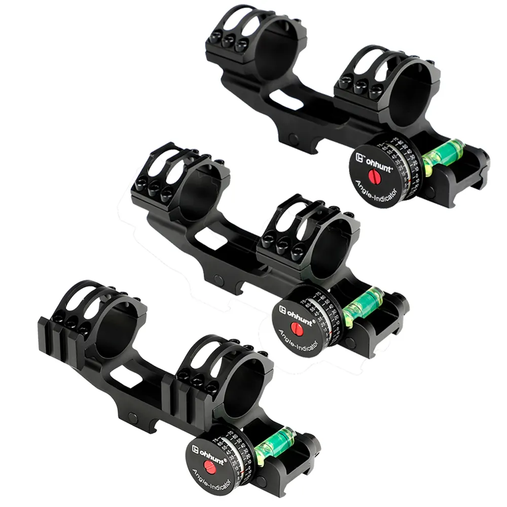 Ohhunt Tactical 25.4mm 30mm Dual Rings Scope Mounts With Angle Cosine Indicator Kit Bubble Level