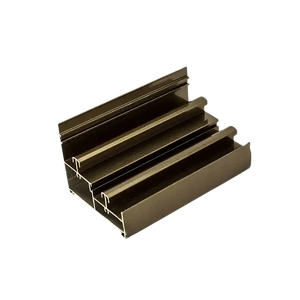 Profilé extrudé en aluminium anodisé argenté personnalisé cintrage coupe soudage disponible pour les décorations de cadres de portes et fenêtres en Inde - Product Image 1