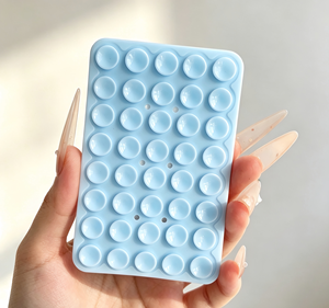 Support mural pour téléphone en stock, pour miroir de salle de bain, en silicone souple, à ventouse, anti-tremblement, pliable, pour bureau, diffusion en direct et selfies - Product Image 1
