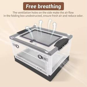 <span class=keywords><strong>Cage</strong></span> à <span class=keywords><strong>hamster</strong></span> portable, maison pliable pour hérisson, boîte de reproduction en plastique pour reptile, pour gecko, lézard, serpent - Product Image 4