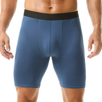 Sous-vêtements de sport de couleur unie Extra-longs en soie de lait Respirants Sous-vêtements pour hommes Grande taille Boxer pour hommes