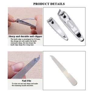 Hot người bán 7 trong 1 thép không gỉ cá nhân công cụ chăm sóc móng tay du lịch chải chuốt Bộ dụng cụ mini móng chân móng tay bộ - Product Image 5