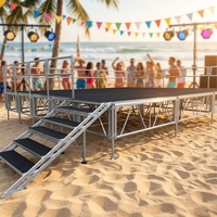 Nouvelle Scène Modulaire Carrée de Luxe en Alliage d'Aluminium, Plateforme Réglable pour Concerts, Mariages et Événements Extérieurs