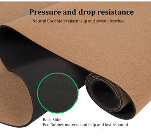 Venta al por mayor de <span class=keywords><strong>Joga</strong></span> 5mm corcho de goma personalizado Mat de Eco amigable Natural estera de Yoga de corcho - Product Image 4