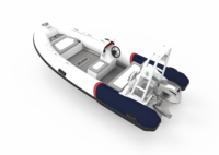 Bateau gonflable ultraléger à coque en V côtelé en aluminium 460, hipalon/PVC, à vendre