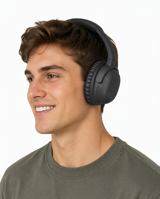 CSR8645 Chip Over-Ear Bluetooth 5.3 Headphones AptX AAC Stereo Sound Playtime Noise Cancelling Mic Foldable
