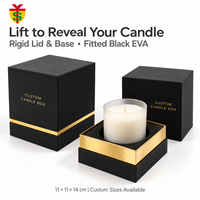 Emballage cadeau rigide en carton cylindrique avec logo personnalisé, diffuseur noir avec insert en mousse EVA, couvercle et base, boîte cadeau pour bougie de demoiselle d'honneur
